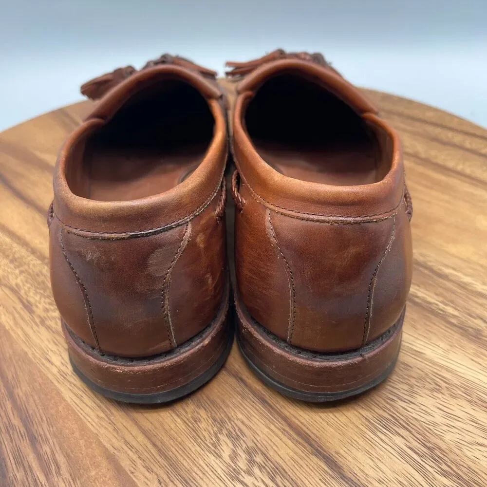 Allen Edmonds Cody Loafers Mens 10 D Brown Leather Tassel Dress Shoes Oxfords